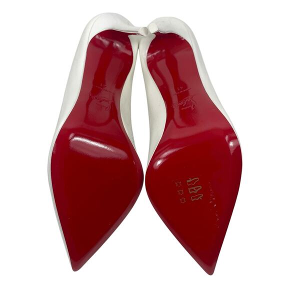 Christian Louboutin Hot Chick 100 Patent Leather Pump White Size 41 - Picture 8 of 12